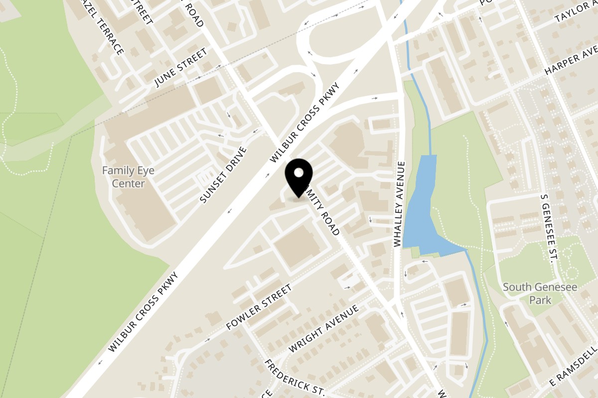 Map showing the location of City Fresh Mart on 80 Amity Rd in New Haven